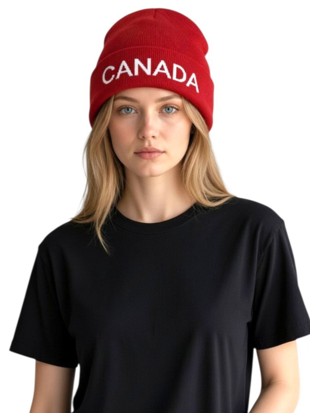 NEW Lululemon Team Canada Reversible Wool Blend Beanie Toque Knit Red Hat L/XL